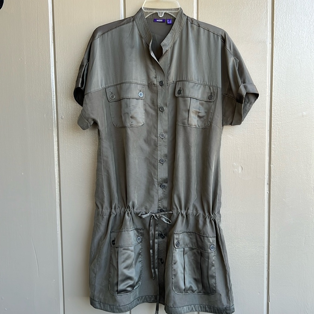 Mexx Olive Green Drop Waist Dress_Size 12 (UK 16)
